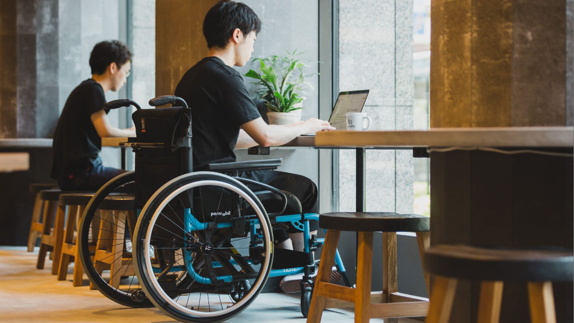 Wheelchair height seating