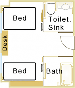 Toyoko Inn Room Type B Diagram