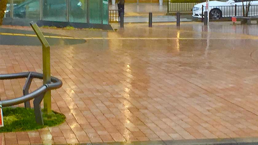 One Cane, One Umbrella, One Hand