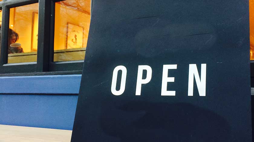 Cafe open sign