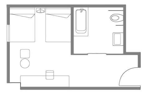 Hotel the Lutheran - Accessible Room Layout