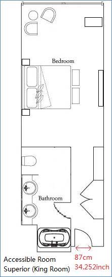 Ritz-Carlton Osaka Accessible Room Layout