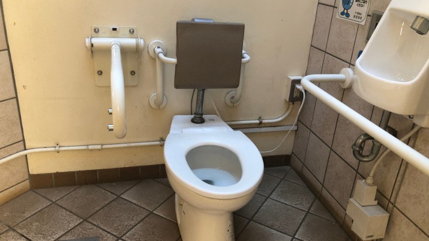Accessible toilet at Shinjuku Gyoen