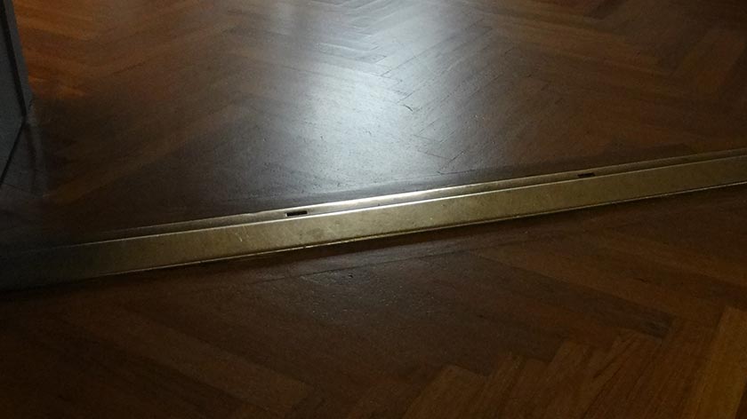 Door sill between rooms at Tokyo National Museum