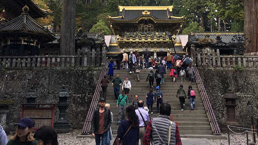 Stairs to Yomeimon Gate at Nikko Toshogu Shrine