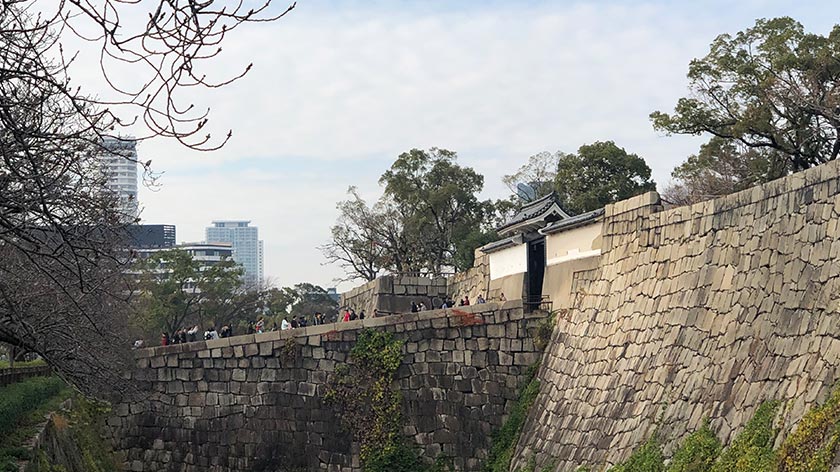 Bridge at moat of Osaka Castle