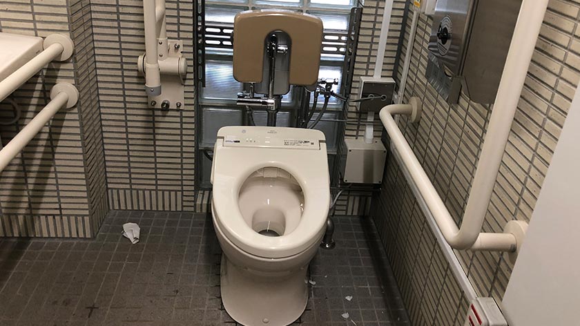 Accessible toilet at Nezu Jinja
