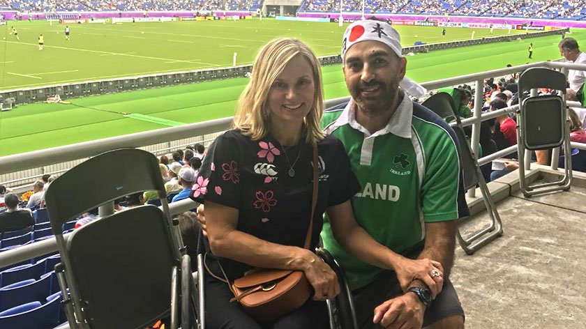 Amy and Cesar at Rugby World Cup Japan 2019