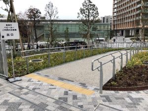 Ramp to the stadium