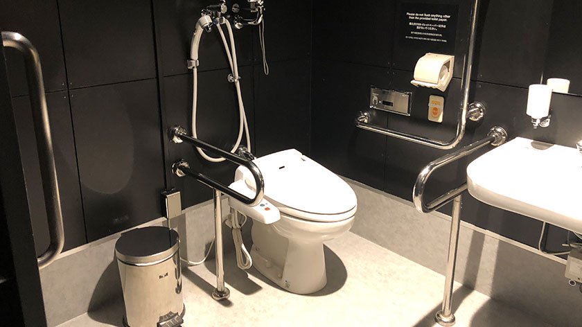 teamLab Boarderless accessible toilet