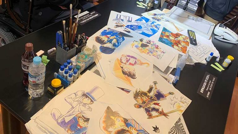 gosho aoyama manga factory desk replica 1 768x432
