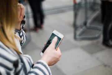 Woman using phone
