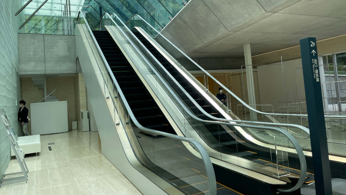 Escalator into Pola Museum of Art