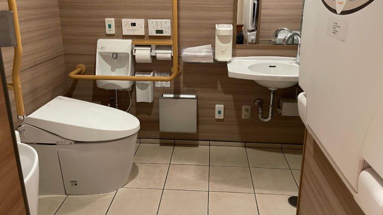 Accessible toilet by lobby