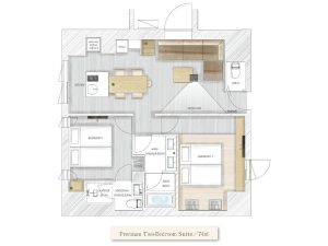 premium two bedroom suite layout 300x225