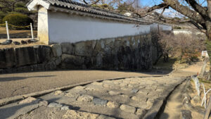 View from the top of the steep stone path to Nishi no Maru.