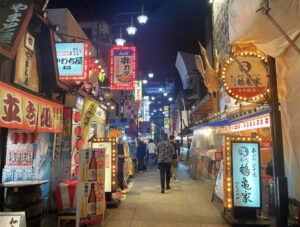 Osaka Shinsekai Street Food tour street2 300x227