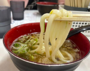 Osaka Shinsekai Street Food tour udon 300x237